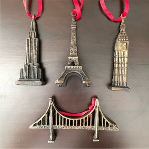 Restoration Hardware Brass Ornaments- Set of 4